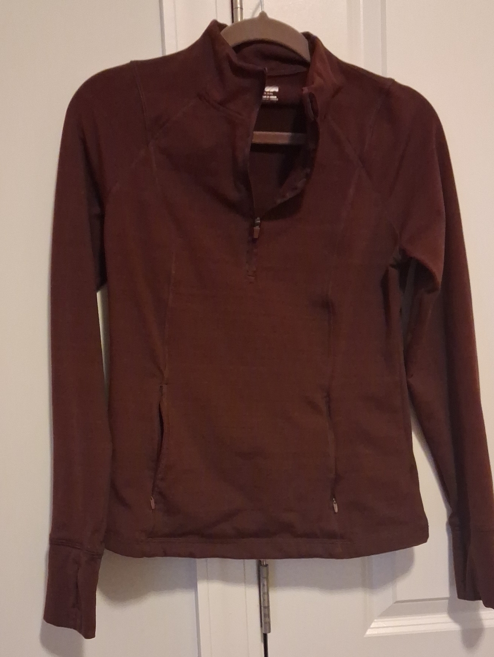 Avia Chocolate Brown Quarter-Zip Pullover Hoodie